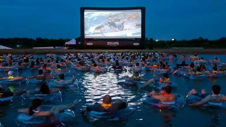 You can watch "Jaws" while floating in the ocean this summer.