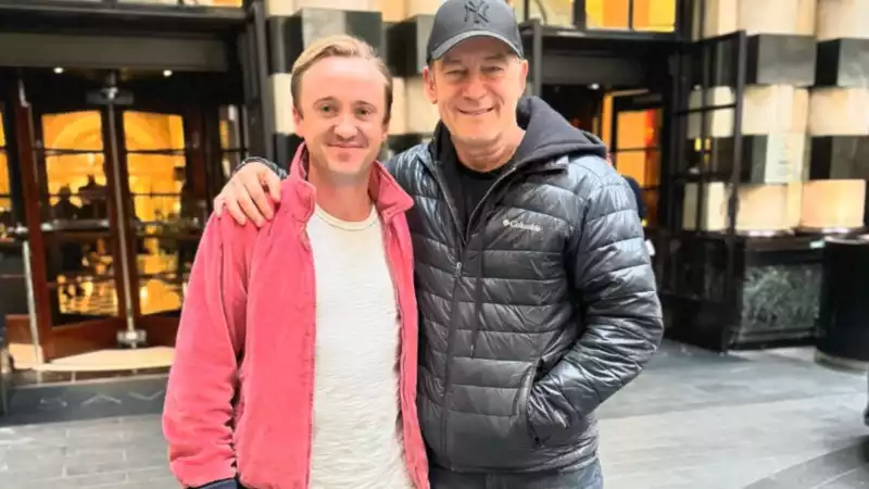 Tom Felton reunites with his father in Harry Potter.